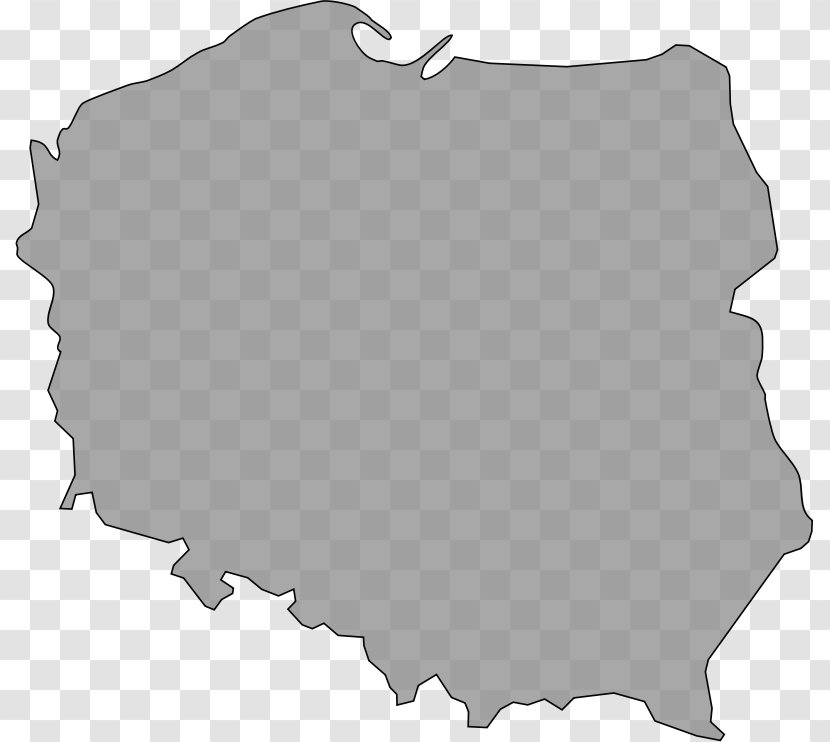 Flag Of Poland Clip Art - Blank Map Transparent PNG