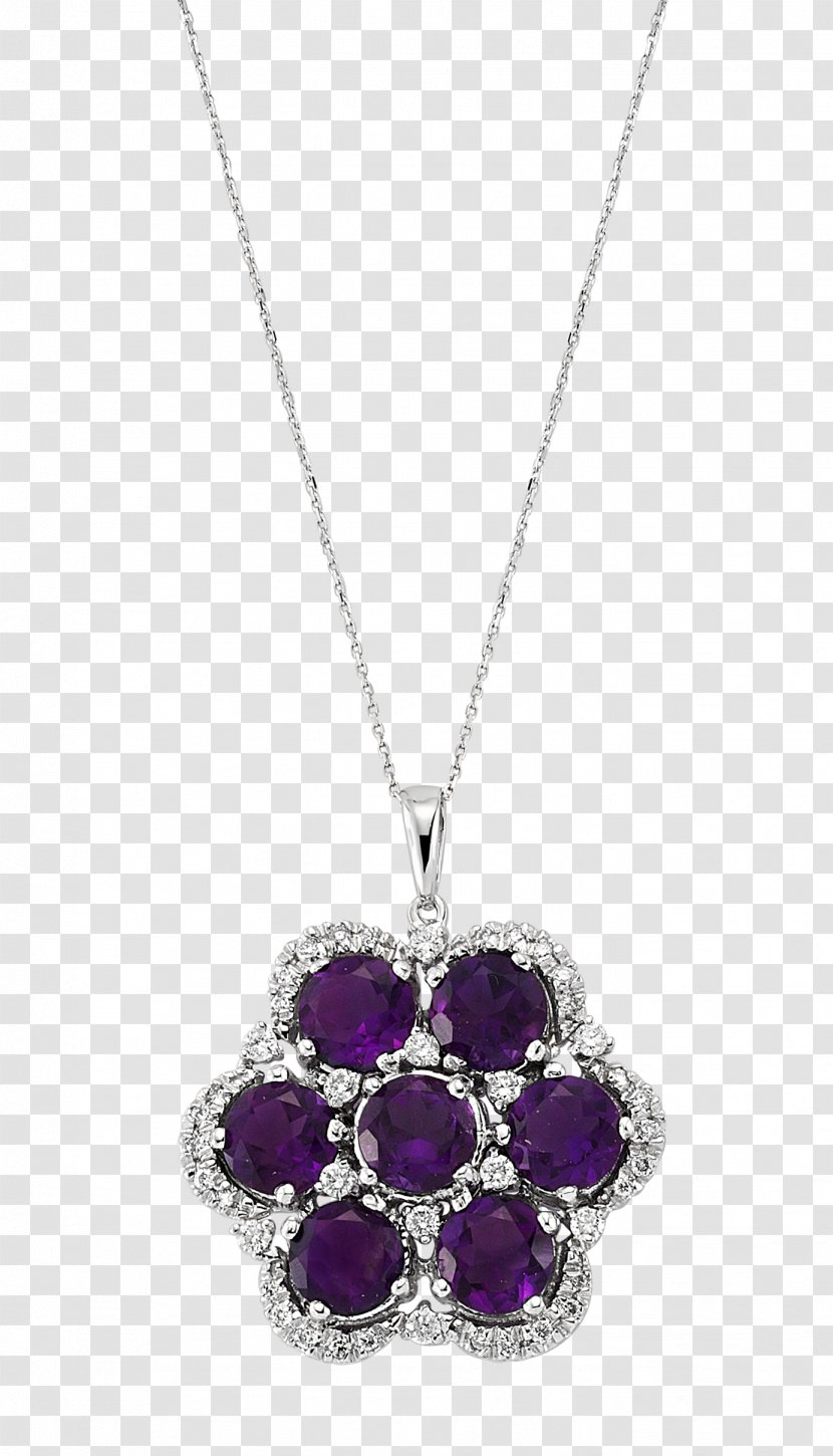 Necklace Jewellery Amethyst Diamond Charms & Pendants - Body Jewelry Transparent PNG