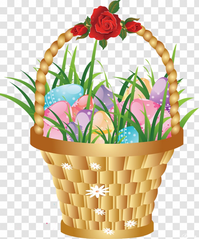 Easter Basket Egg Clip Art - Cut Flowers - Happy Transparent PNG