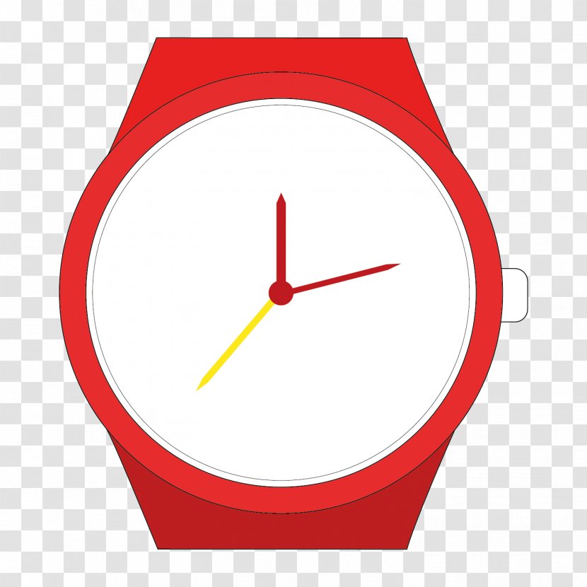 Watch - Red - Decoration Vector Transparent PNG