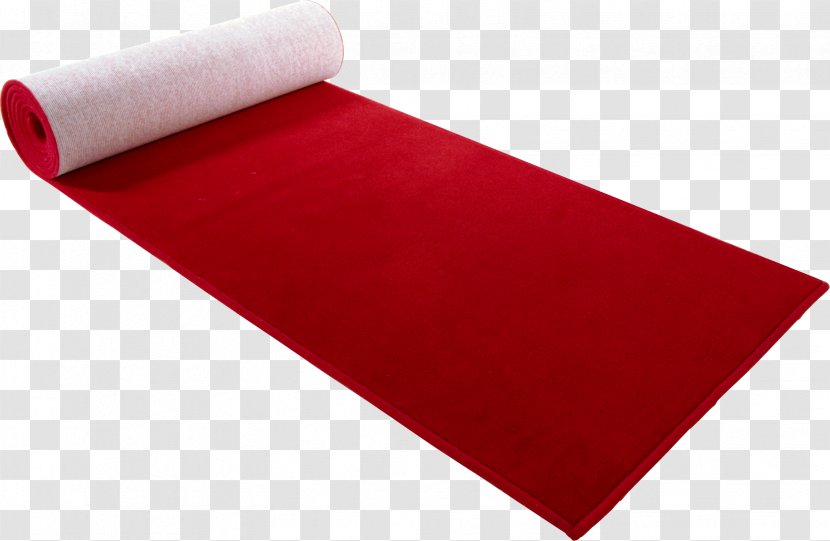Textile Yoga Mat Rectangle Flooring - Red - Carpet Transparent PNG