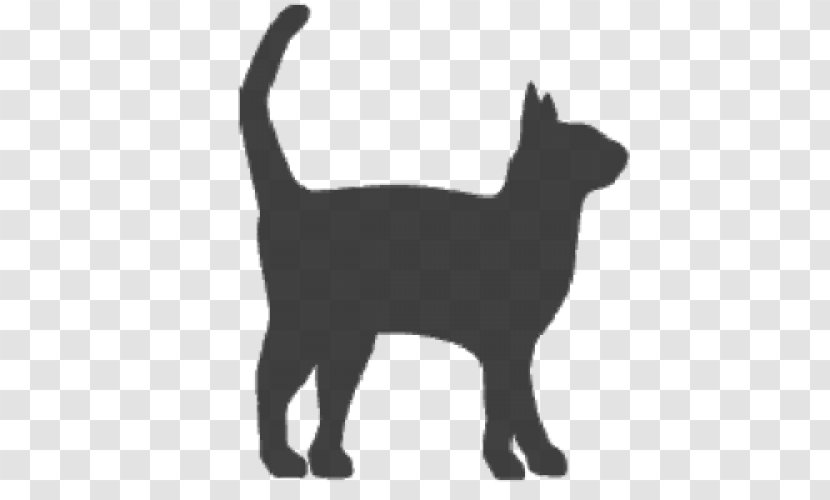 Black Cat Domestic Short-haired Whiskers Paw - Drawing Transparent PNG