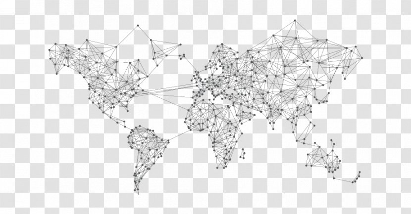 Blockchain Business Marketing Data World Map - Artwork - Vrio Framework Graph Transparent PNG