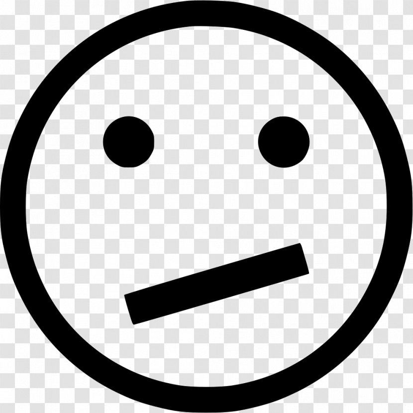 Smiley Emoticon Facial Expression Clip Art - Black And White Transparent PNG