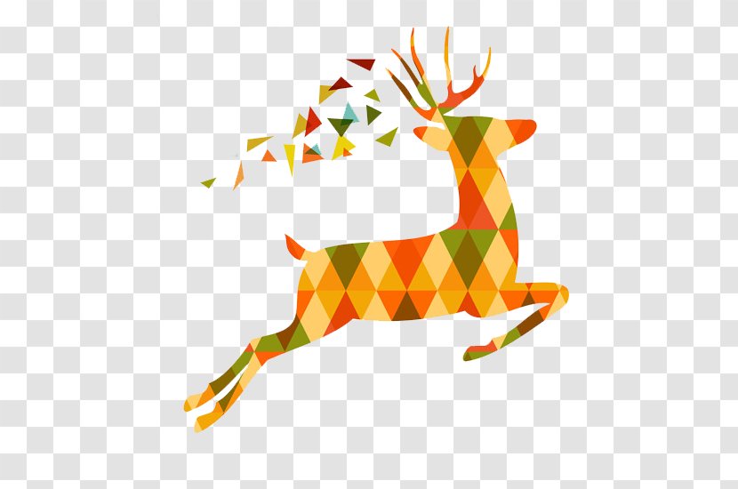 Deer Cartoon Painting Clip Art - Giraffidae - Vector Animal Transparent PNG