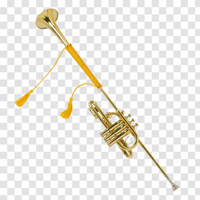 Trumpet Staff Brass Instrument Trombone Musical - Cartoon - Flute Transparent PNG