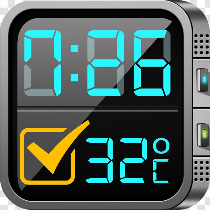Alarm Clocks Display Device Radio Clock Motor Vehicle Speedometers - Photography Transparent PNG