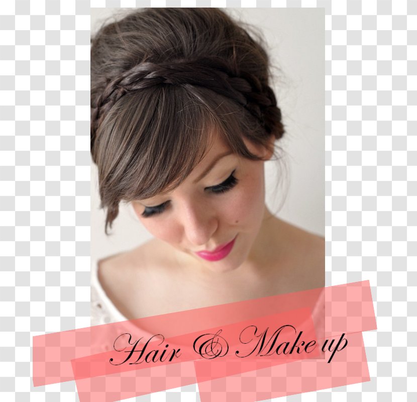 Braid Updo Hairstyle Short Hair - Black Transparent PNG