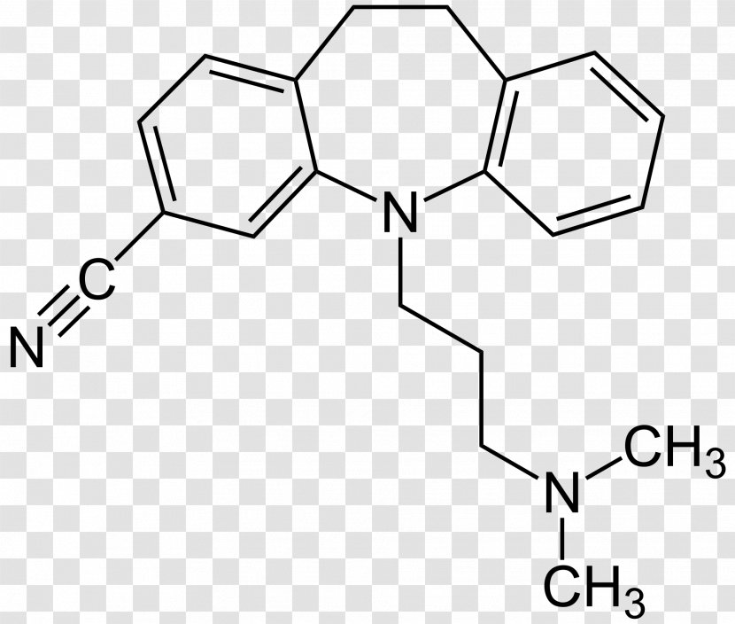 Doxepin Clomipramine Chemical Formula Tricyclic Antidepressant Imipramine - Amitriptyline - Azepine Transparent PNG