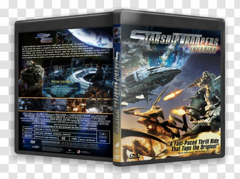 DVD Multimedia Pier 1 Imports Starship Troopers: Invasion - Troopers Film Series - Dvd Transparent PNG