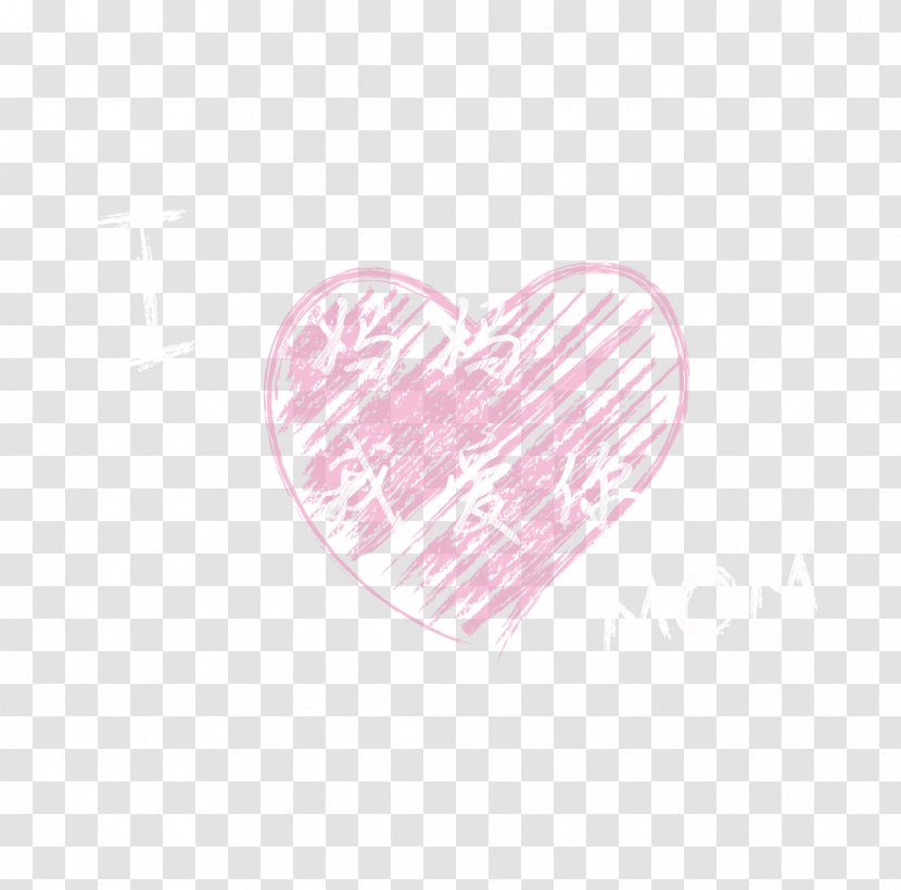 Heart Pink Petal Pattern - Mom, I Love You Transparent PNG