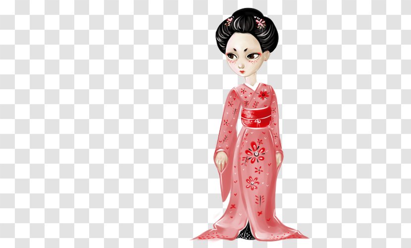 Geisha Doll - Traditional Japanese Culture Transparent PNG