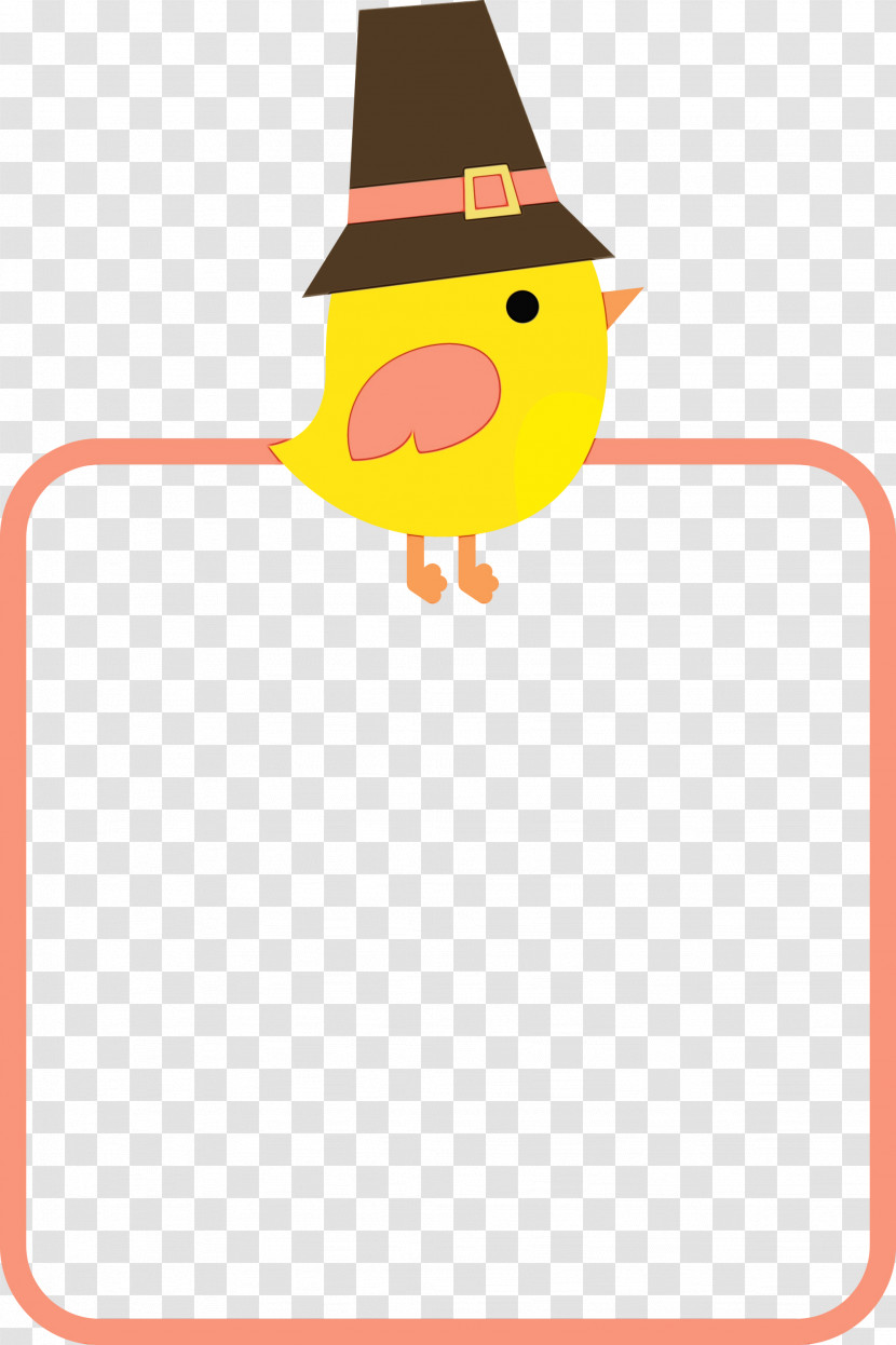 Cartoon Line Yellow Headgear Beak Transparent PNG