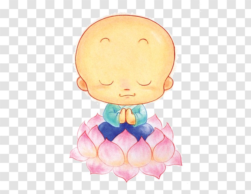 Oshu014d Q-version Cartoon Wallpaper - Jaw - Little Monks On The Lotus Transparent PNG