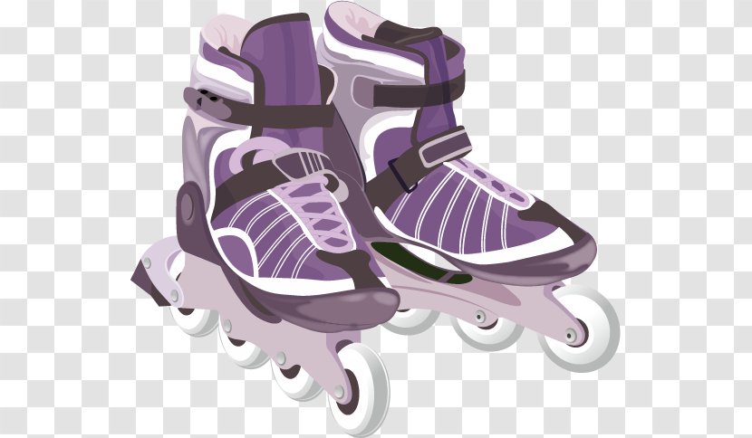 Skateboard Skate Shoe Clip Art - Footwear - Purple Skates Transparent PNG