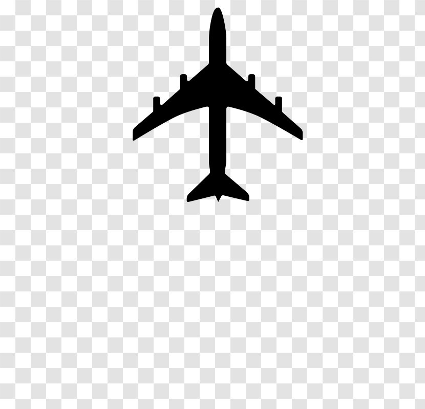 Airplane Black And White Clip Art - Silhouette - Plane Vector Transparent PNG