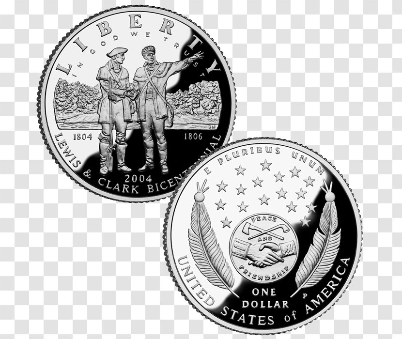 Dollar Coin Lewis And Clark Expedition United States Commemorative - Currency Transparent PNG