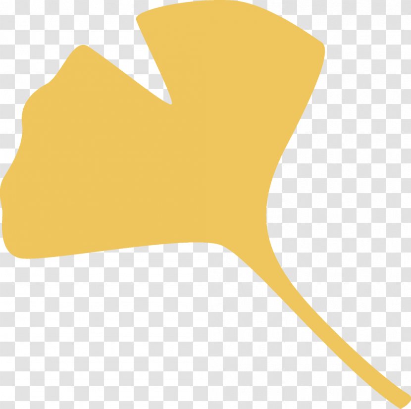 Ginkgo Leaf Gingko Maidenhair - Logo Yellow Transparent PNG