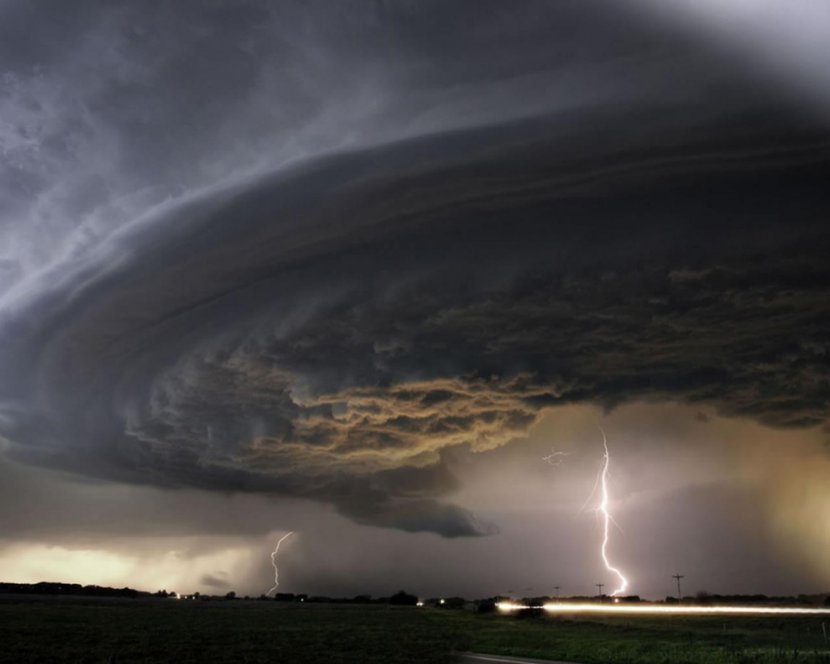 Supercell Thunderstorm Tornado Lightning Transparent PNG