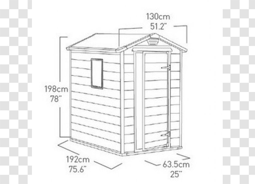 Keter Manor Plastic Shed - Home - Line Art Transparent PNG