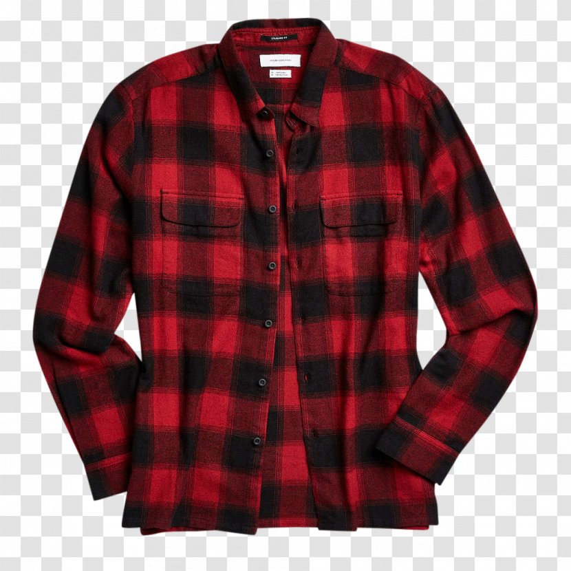 T-shirt Sleeve Tartan Flannel Designer - Button Transparent PNG