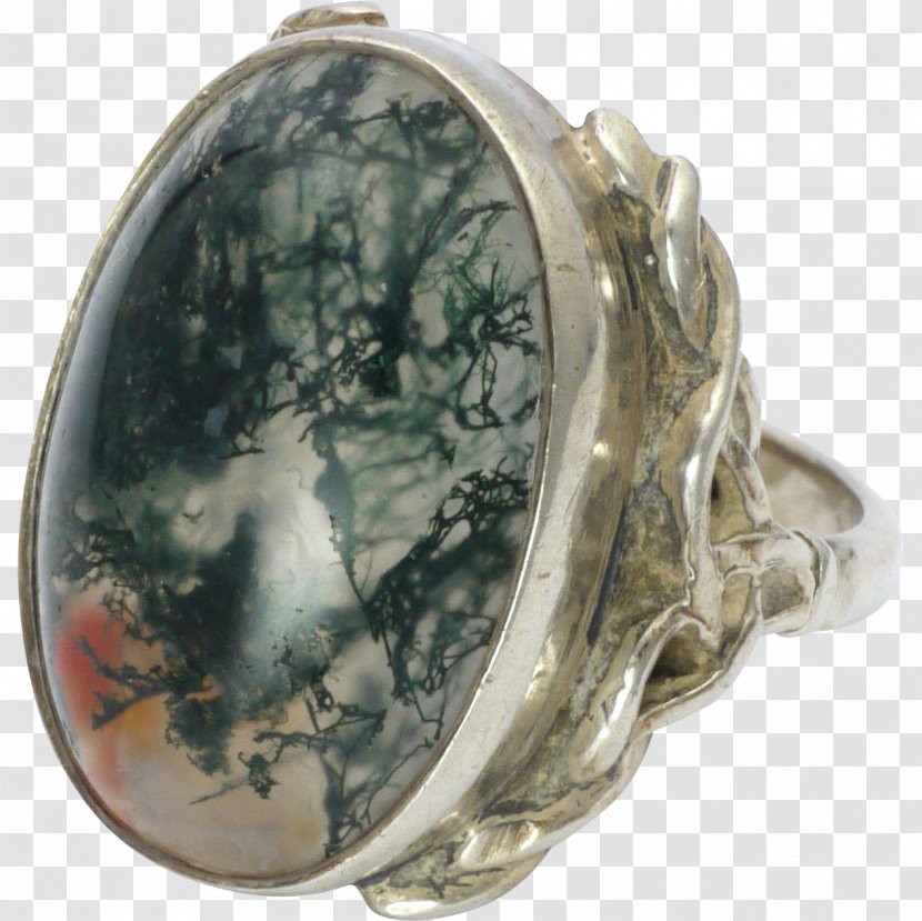 Gemstone Moss Agate Sterling Silver - Ring Transparent PNG