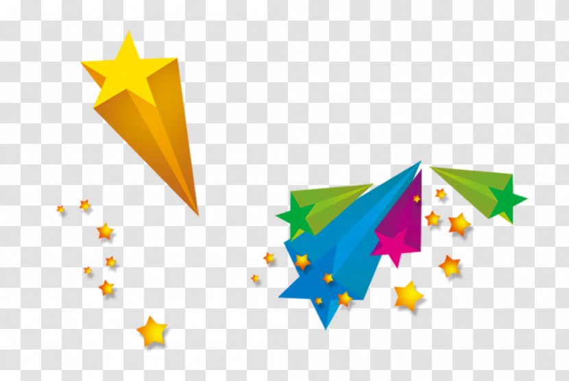 Pentagram Three-dimensional Space Image Five-pointed Star - Polygon - Stars Transparent PNG