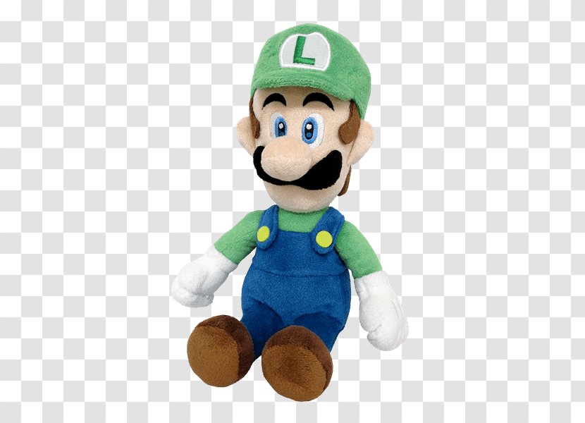 Super Mario Bros. New Bros Luigi - Material - Plush Transparent PNG