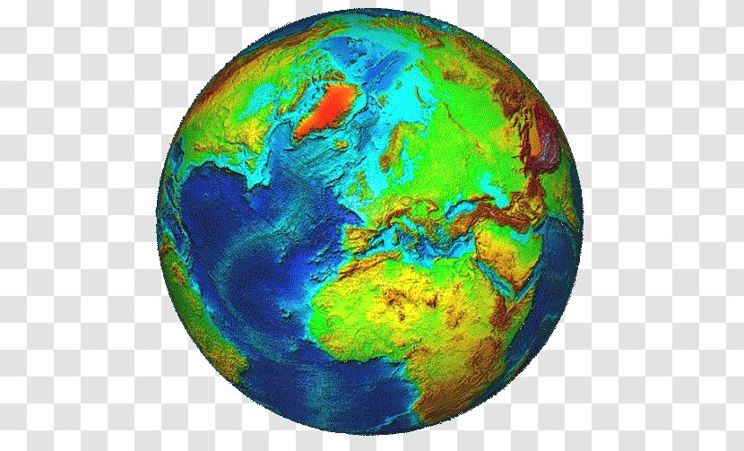 Earth Globe Terrain Northern Hemisphere Pacific Ocean - Cartography Transparent PNG