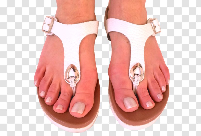 Flip-flops Nail Toe Shoe Peach Transparent PNG