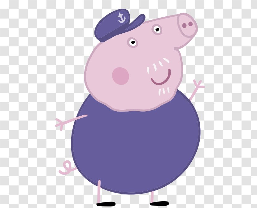 Grandpa Pig George Daddy Granny - Watercolor Transparent PNG