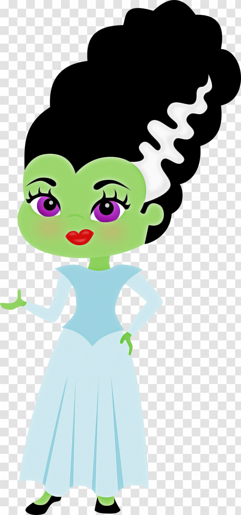 Cartoon Character Green Black Hair Behavior Transparent PNG