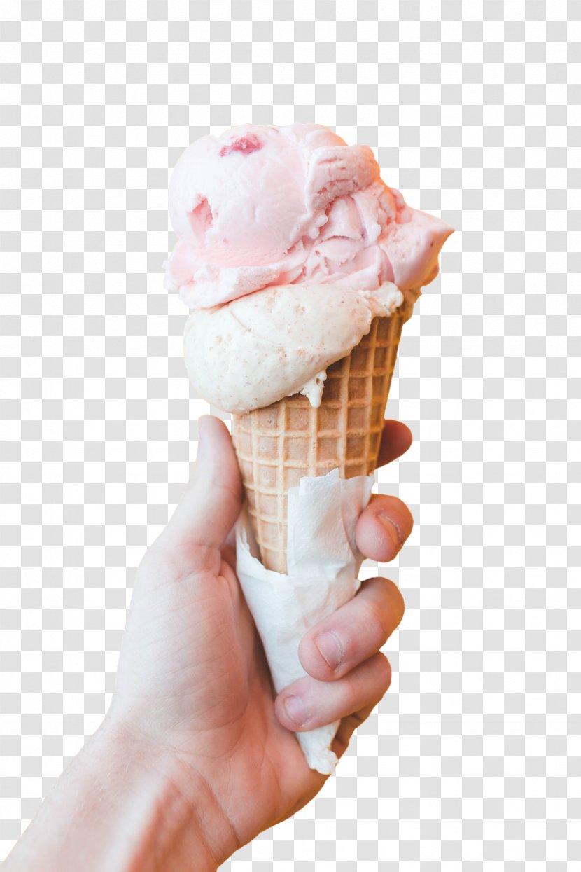 Ice Cream Cones Gelato Food Scoops - Frozen Yogurt Transparent PNG