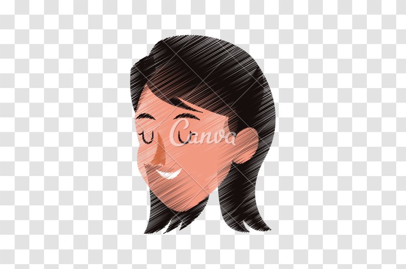 Face Eyebrow Forehead Black Hair Hairstyle - Happy Women's Day Transparent PNG