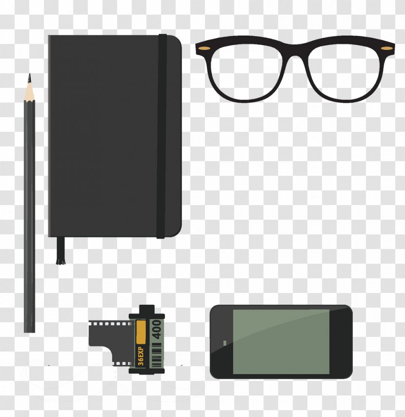 Illustration - Technology - Glasses Notebook Transparent PNG