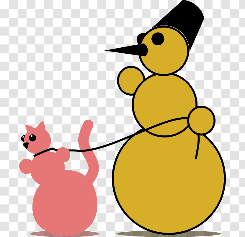 Clip Art Cat Snowman Vector Graphics Post Cards - Christmas Drawings Transparent PNG