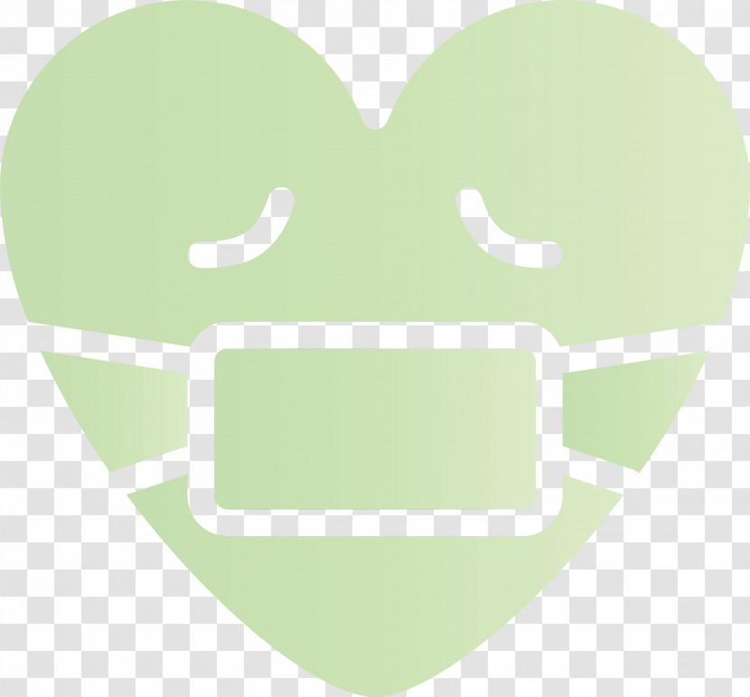 Green Facial Expression Head Heart Smile Transparent PNG