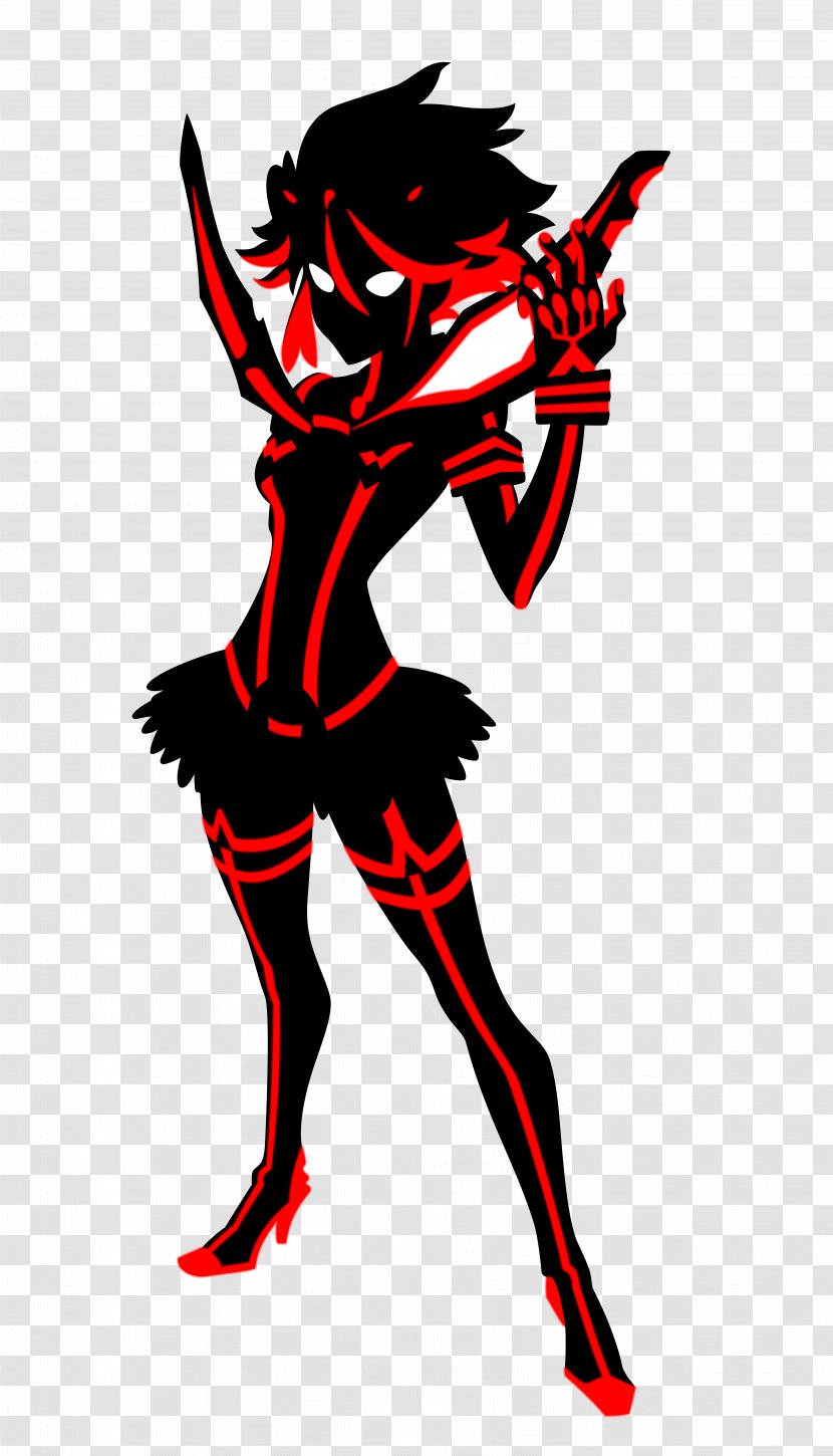 Silhouette We Heart It Clip Art - Fictional Character - Ryuko Transparent PNG