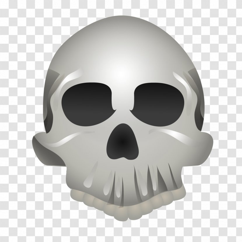 Halloween Download Icon - Gray Skull Transparent PNG