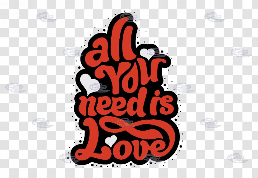 All You Need Is Love The Beatles Sticker Design - Rights Reserved Transparent PNG