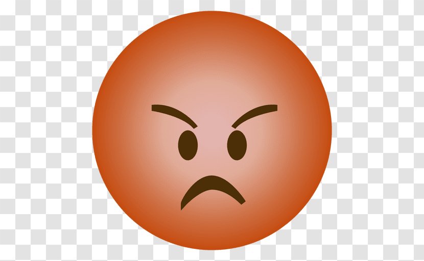 Emoji Emoticon Anger Smiley - Orange Transparent PNG
