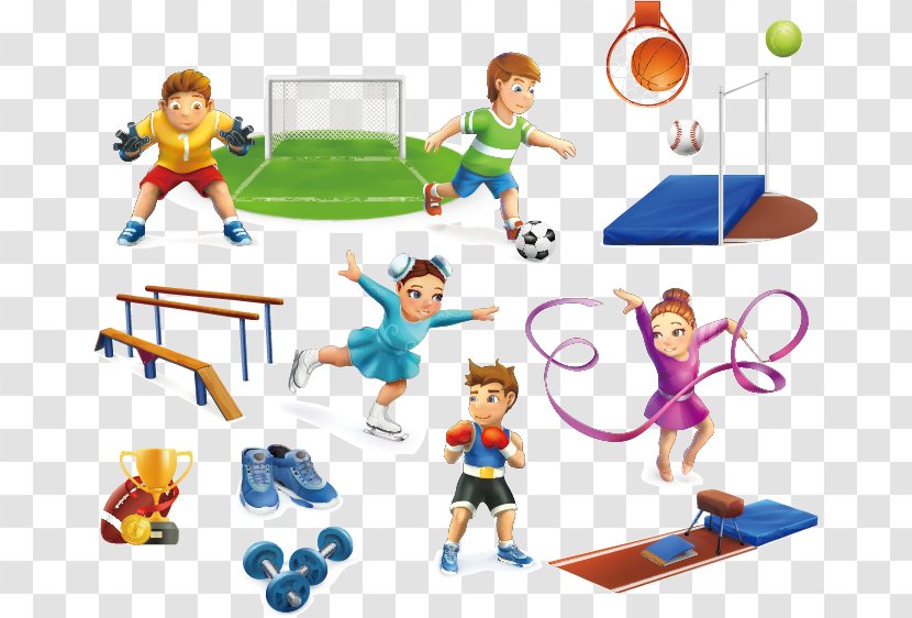 Stadium Sport Illustration - Children Motion Vector Image Transparent PNG