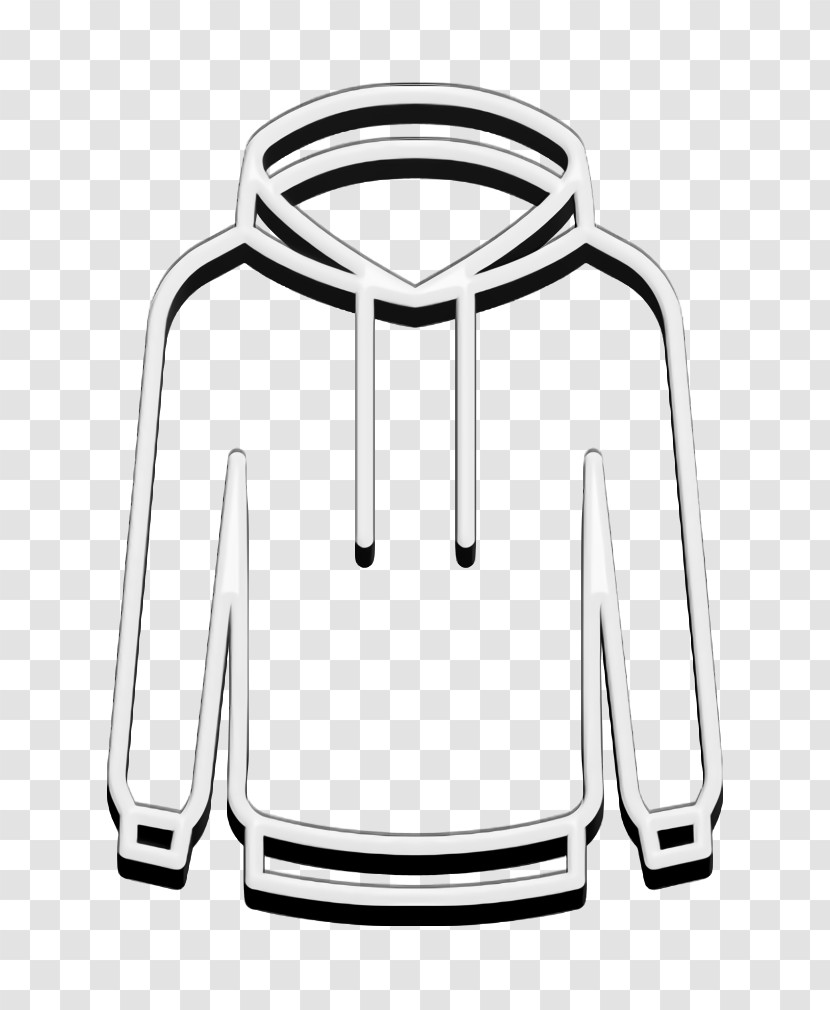 Linear Detailed Clothes Icon Sweatshirt Icon Transparent PNG