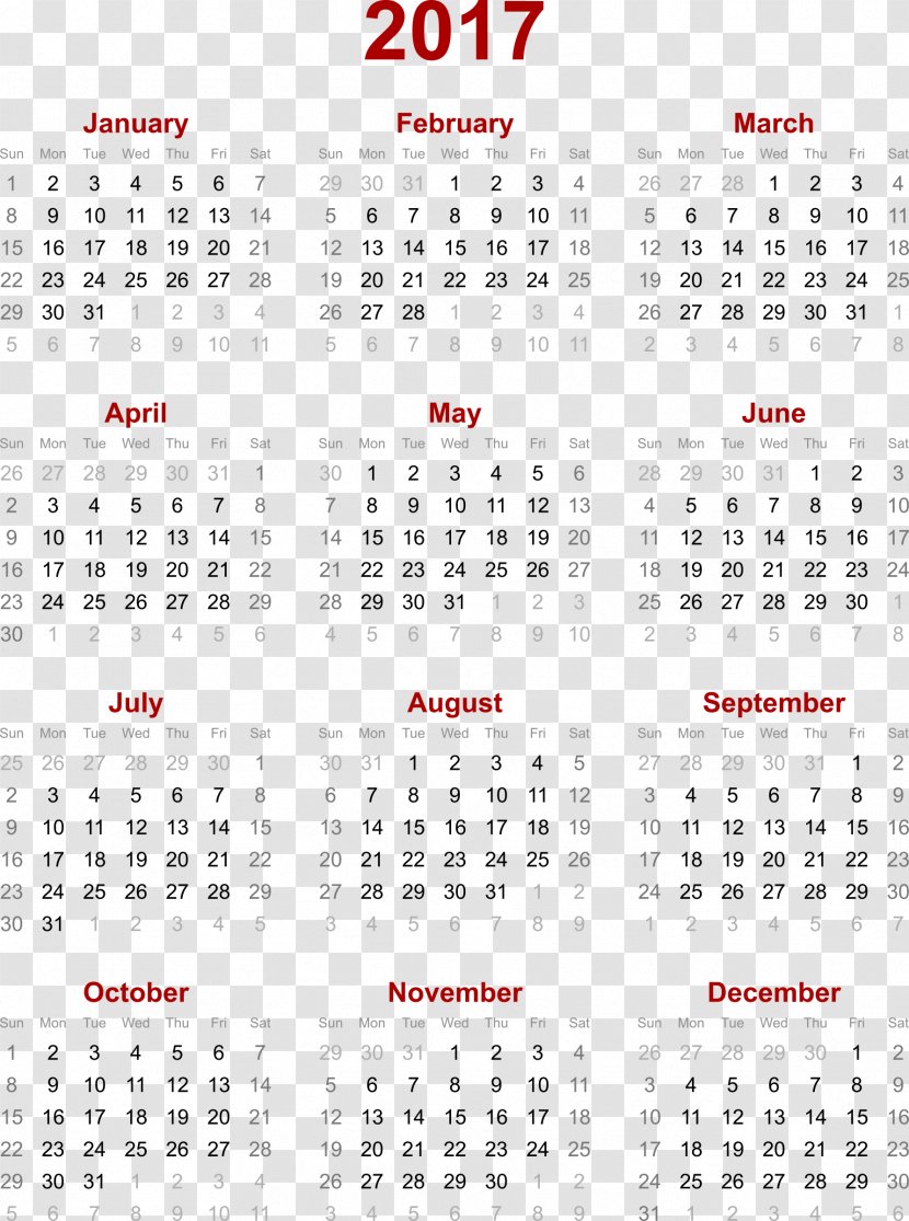 Calendar Year Template Microsoft Excel Word Date 17 2 Transparent Png