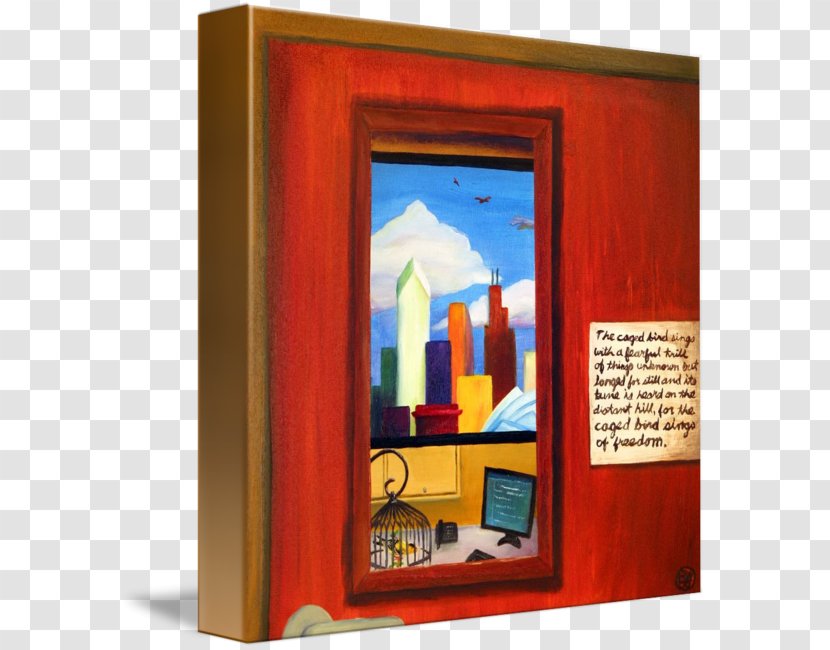 I Know Why The Caged Bird Sings Modern Art Picture Frames Gallery Wrap Painting - Frame Transparent PNG