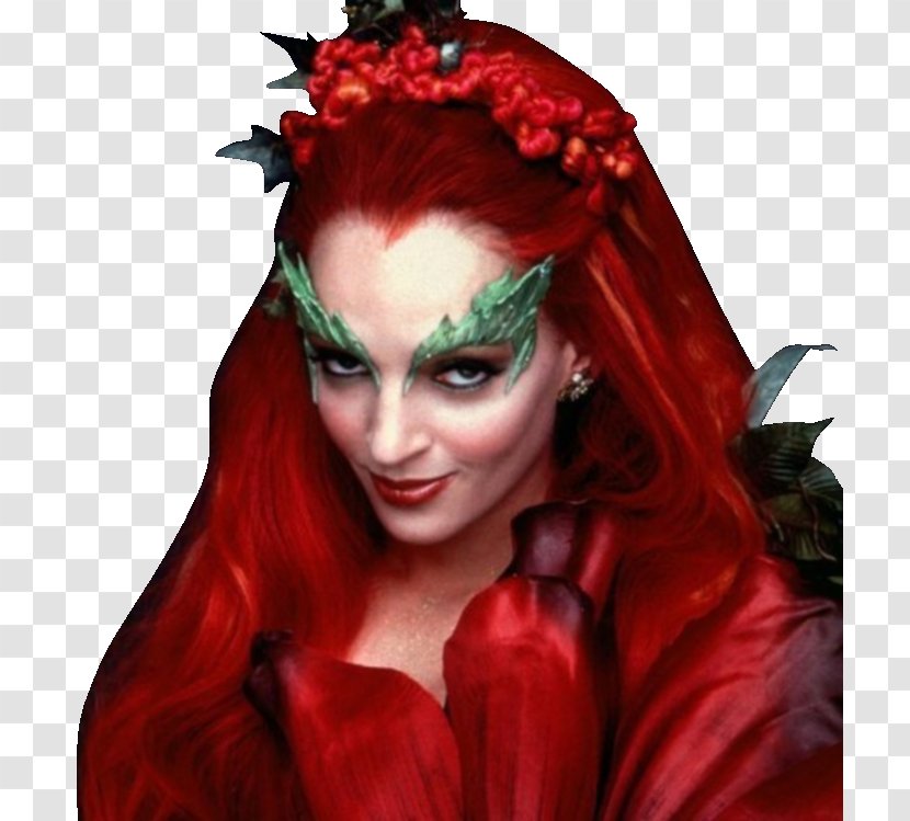 Uma Thurman Poison Ivy Batman Batgirl Robin - Long Hair Transparent PNG