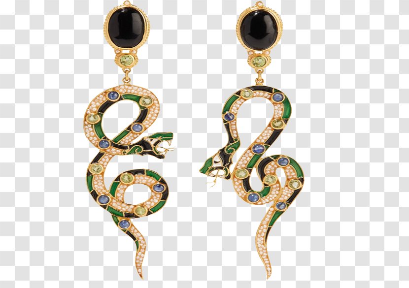 Earring Jewellery Designer Necklace - Flower - Snake Earrings Transparent PNG