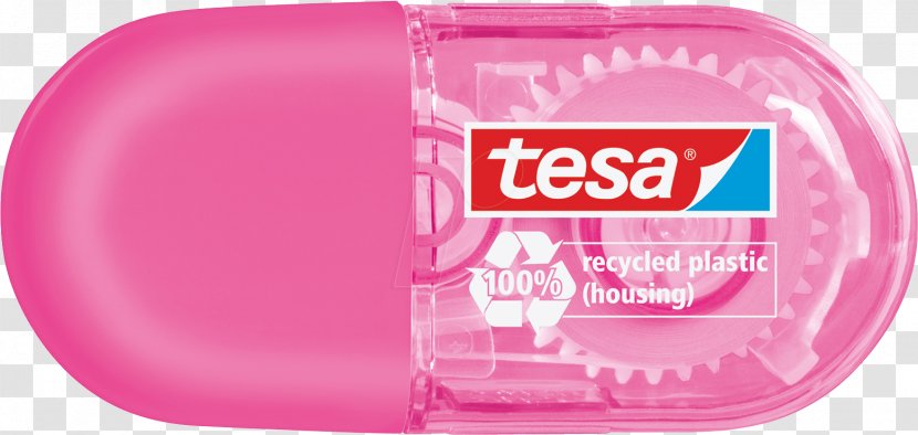 Adhesive Tape TESA SE Length MINI Correction - Pink - Material Transparent PNG