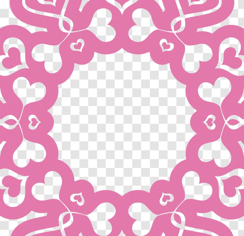 Download Illustration - Border - Vector Pink Love Borders Transparent PNG