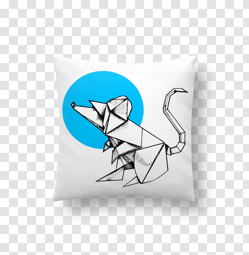 Cushion Throw Pillows Textile Rectangle - Orange Origami Transparent PNG